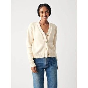 Women's Cream Cardigan Sweater